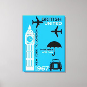 Nostalgic Retro Airline Poster Canvas Print