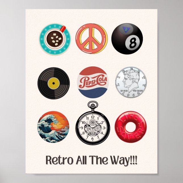 Nostalgic Retro All The Way Pop Culture Poster (Front)