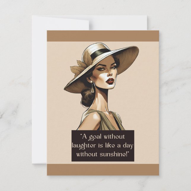 Nostalgic Retro Encouraging Words Card (Front)