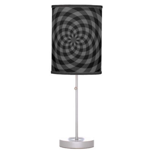 Nostalgic Retro Pattern _ Grey Table Lamp