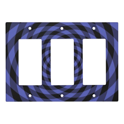 Nostalgic Retro Pattern _ Indigo Light Switch Cover