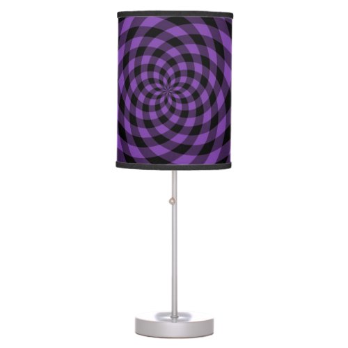 Nostalgic Retro Pattern _ Purple  Table Lamp