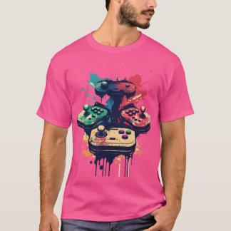 Nostalgic Retro Video Game Joysticks T-shirt and S