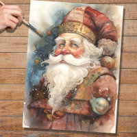 Nostalgic Santa 2 Decoupage Paper