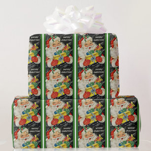 Nostalgic Santa Claus Christmas Gift Wrapping Paper