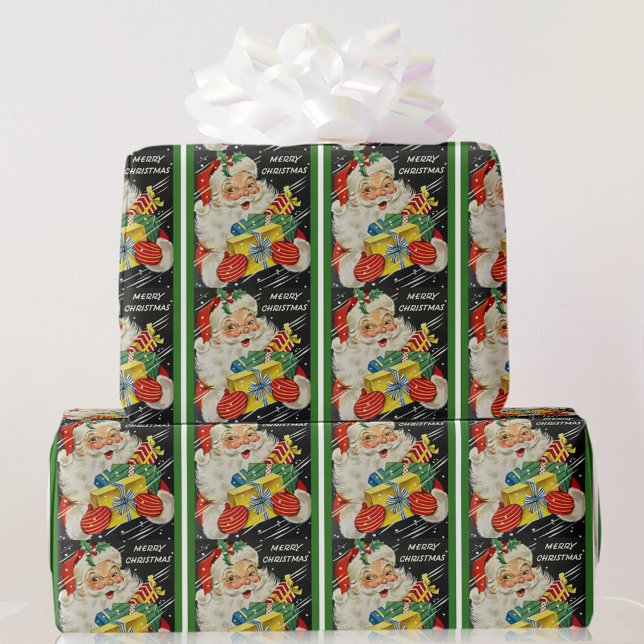 Nostalgic Santa Claus Christmas Gift Wrapping Paper (Creator Uploaded)