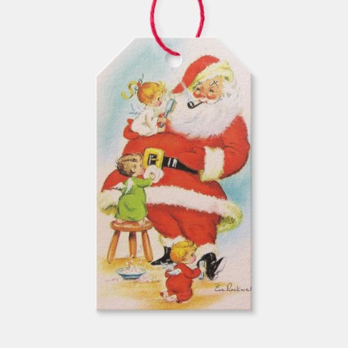 Nostalgic Santa Claus Little Angels Custom Gift Ta Gift Tags