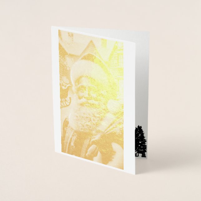 Nostalgic Santa  Foil Card (Front)