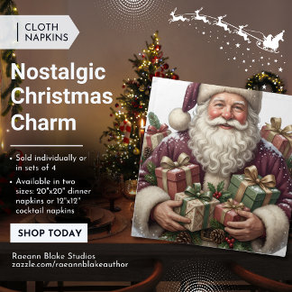 Nostalgic Santa & Gifts Cloth Napkins