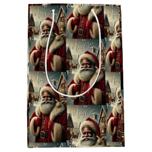 Nostalgic Santa Medium Gift Bag