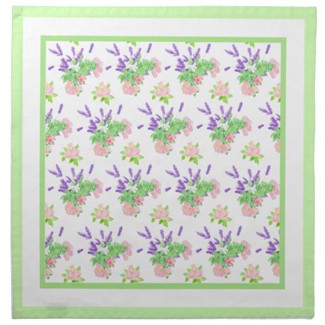 Nostalgic Scents of Summer Pattern Table Napkin (Front)