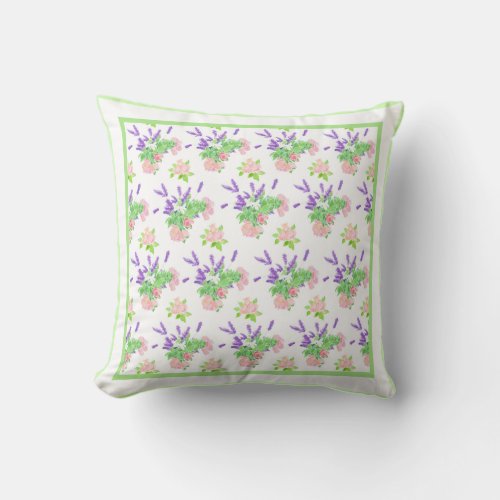Nostalgic Scents of Summer Pattern Throw Pillow