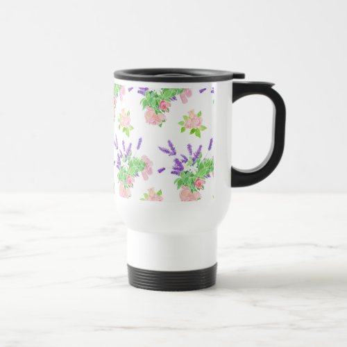 Nostalgic Scents of Summer Pattern Travel Mug