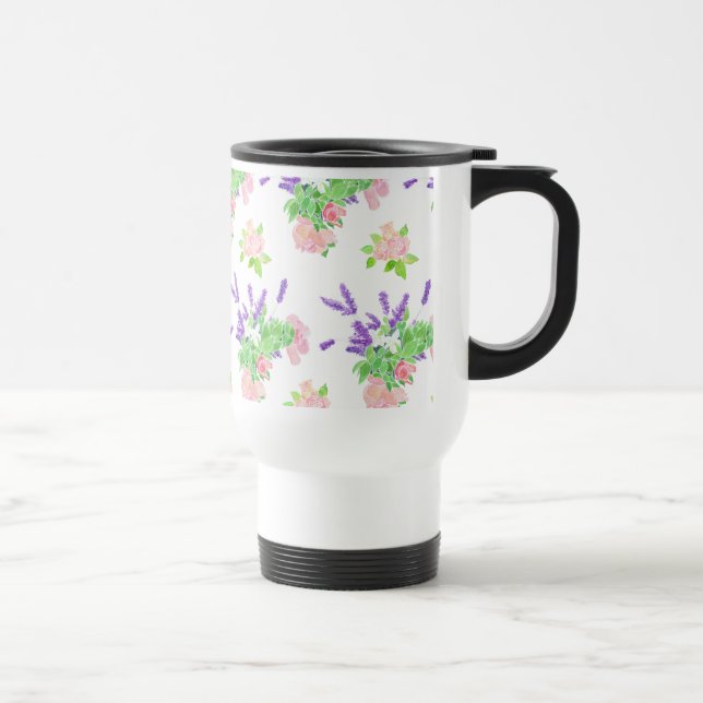 Nostalgic Scents of Summer Pattern Travel Mug (Right)