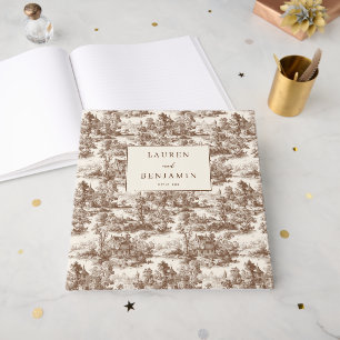 Nostalgic Sepia Vintage Landscape Guest Book