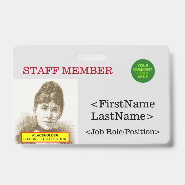 Nostalgic Staff Member Identification Badge (Front)