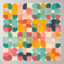 Nostalgic Textile Art: Retro Grid Quilt