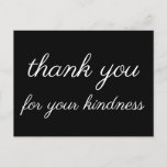 [ Thumbnail: Nostalgic "Thank You For Your Kindness" Postcard ]