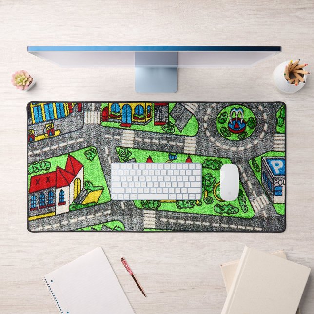 Nostalgic track Carpet Car Road, 90s Childhood Desk Mat (Nostalgic track Carpet Car Road, 90s Childhood Desk Mat)