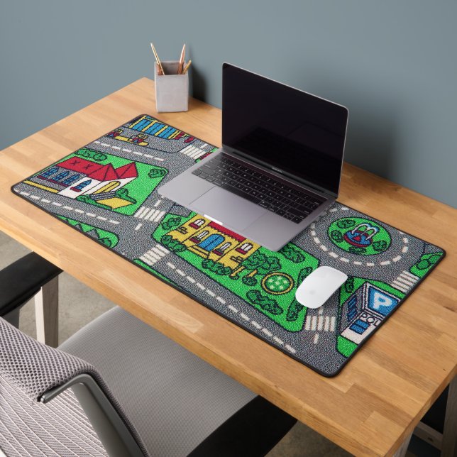 Nostalgic track Carpet Car Road, 90s Childhood Desk Mat (Office 2)