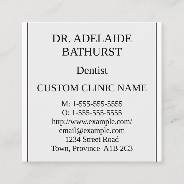 Nostalgic, Traditional Business Card (Front)