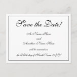[ Thumbnail: Nostalgic, Traditional "Save The Date!" Postcard ]