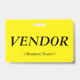 Nostalgic "VENDOR" Badge