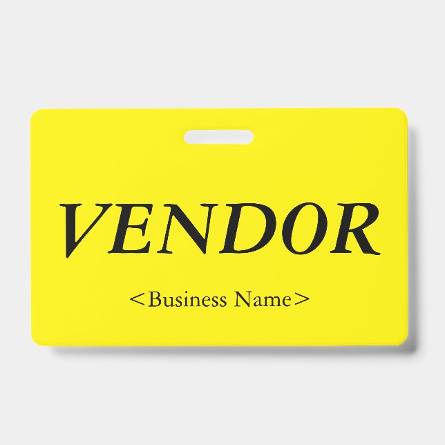 Nostalgic "VENDOR" Badge (Front)