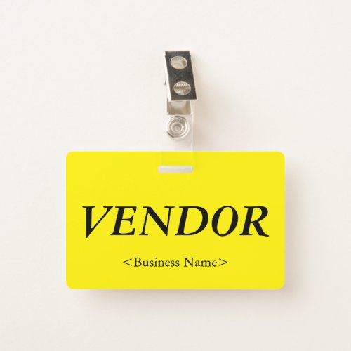 Nostalgic VENDOR Badge