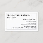 [ Thumbnail: Nostalgic & Vintage Attorney Business Card ]