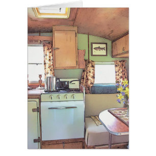 Nostalgic Vintage Camper Trailer Mother's Day Card