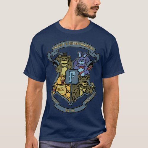 Nostalgic Vintage Crest Freddys Entertainment Emb T_Shirt