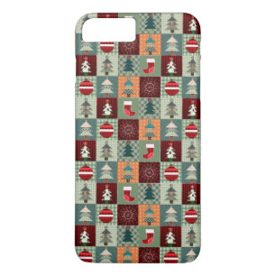 Nostalgic Vintage Holiday Patchwork Quilt iPhone 8 Plus/7 Plus Case