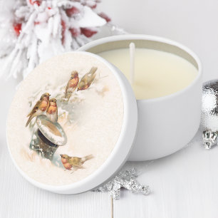 Nostalgic Vintage Snow Birds Mini Candle Favors