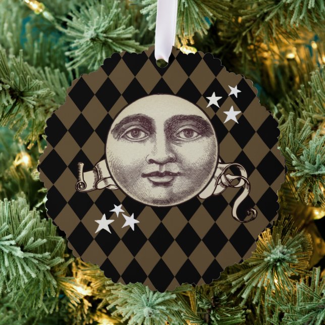 Nostalgic Vintage Steampunk Fantasy Ornament Card (Insitu (Tree))