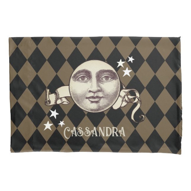 Nostalgic Vintage Steampunk Fantasy Pillow Case (Front)