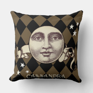 Nostalgic Vintage Steampunk Fantasy Throw Pillow