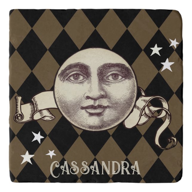 Nostalgic Vintage Steampunk Fantasy Trivet (Front)