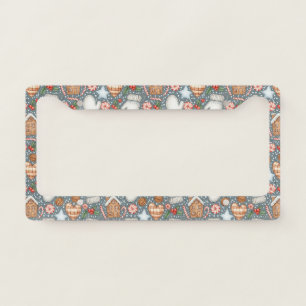 Nostalgic Watercolor Christmas with Winter Treats License Plate Frame