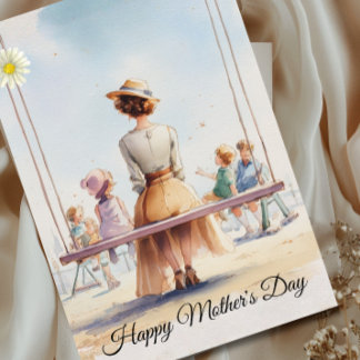 Nostalgic Watercolor  Mother's Day Card