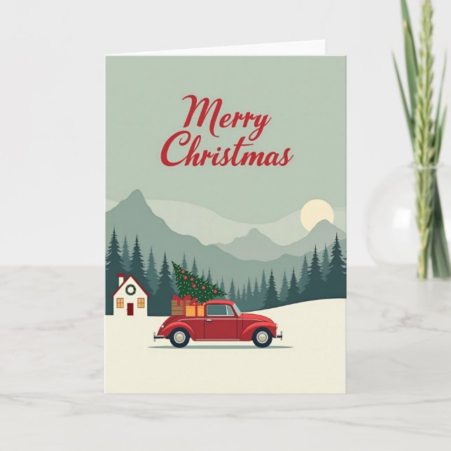 Nostalgic Winter Scene Card (Front)