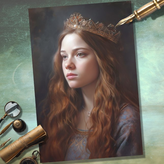 Nostalgic Woman with Tiara 3 Decoupage Paper (Creator Uploaded)