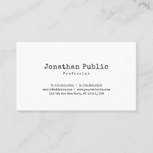 Nostalgy Look Design Minimalist Plain Retro Trendy Business Card