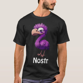 Nostr Cool Purple Ostrich T-Shirt