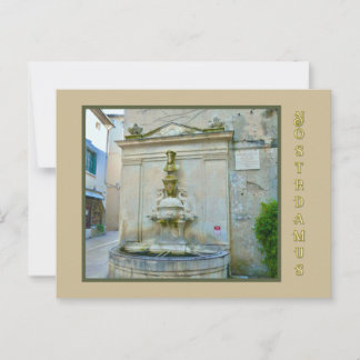 NOSTRADAMUS FOUNTAIN, ST.REMY PROVENCE, FR. POSTCARD