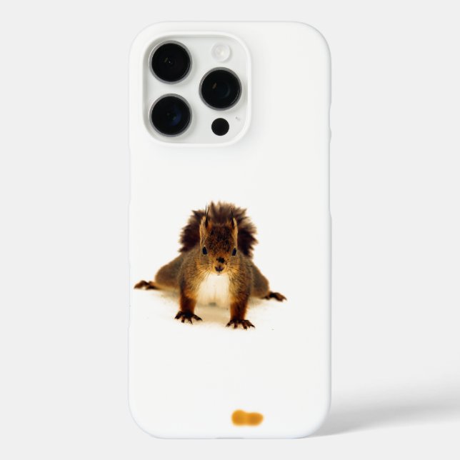Nosy cute red squirrel in snow Case-Mate iPhone case (Back)