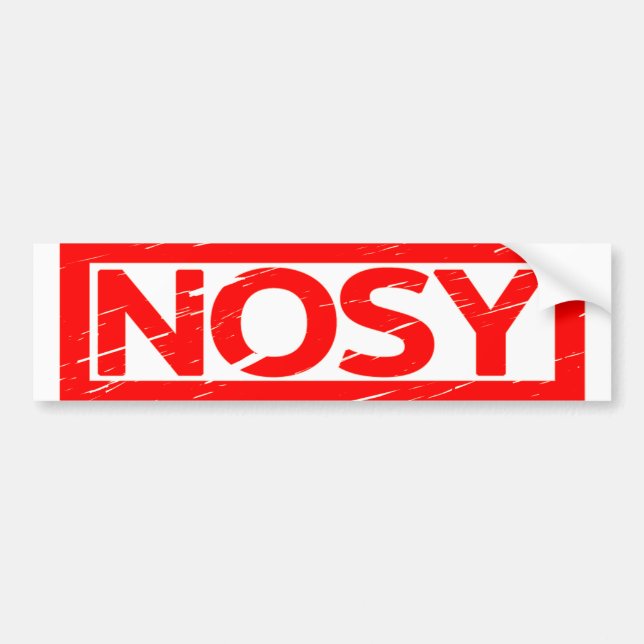 Nosy Stamp Bumper Sticker (Front)