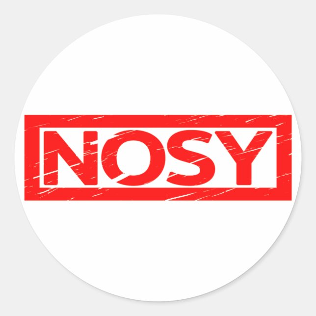 Nosy Stamp Classic Round Sticker (Front)