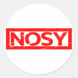 Nosy Stamp Classic Round Sticker