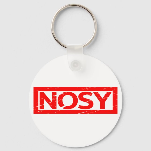Nosy Stamp Keychain (Front)
